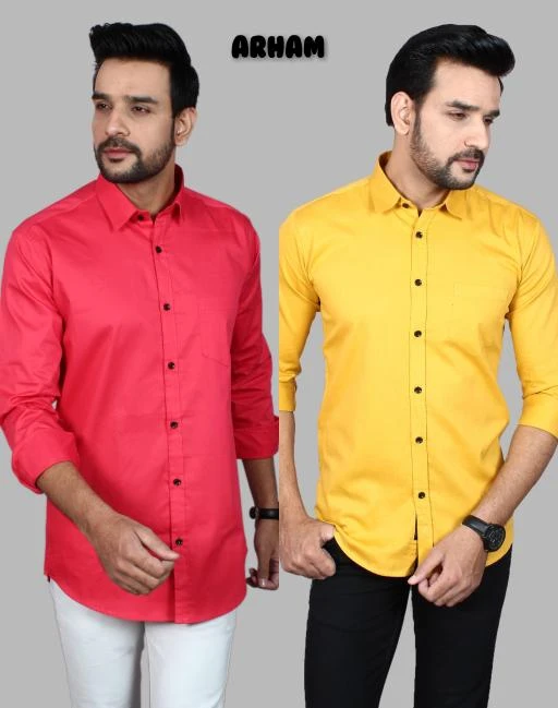 Fcity In Men Premium Cotton Casual Combo Shirtpack Of Stylish