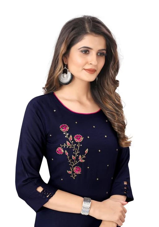Checkout this latest Kurtis
Product Name: *Aakarsha Attractive Kurtis for women and girls*
Fabric: Cotton Blend
Sleeve Length: Three-Quarter Sleeves
Pattern: Embroidered
Combo of: Single
Sizes:
S, M, L, XL, XXL, XXXL
Name : Aakarsha Attractive Kurtis  Fabric : Rayon  Sleeve Length : Three-Quarter Sleeves  Pattern : Embroidered  Combo of : Single  Sizes :  S (Bust Size : 36 in, Size Length: 40 in)  M (Bust Size : 38 in, Size Length: 40 in)  L (Bust Size : 40 in, Size Length: 40 in)  XL (Bust Size : 42 in, Size Length: 40 in)  XXL (Bust Size : 44 in, Size Length: 40 in)  XXXL
Country of Origin: India
Easy Returns Available In Case Of Any Issue


SKU: BLUE KURTI
Supplier Name: kind heart corporation

Code: 034-100753907-999

Catalog Name: Aagam Graceful Kurtis
CatalogID_28976170
M03-C03-SC1001