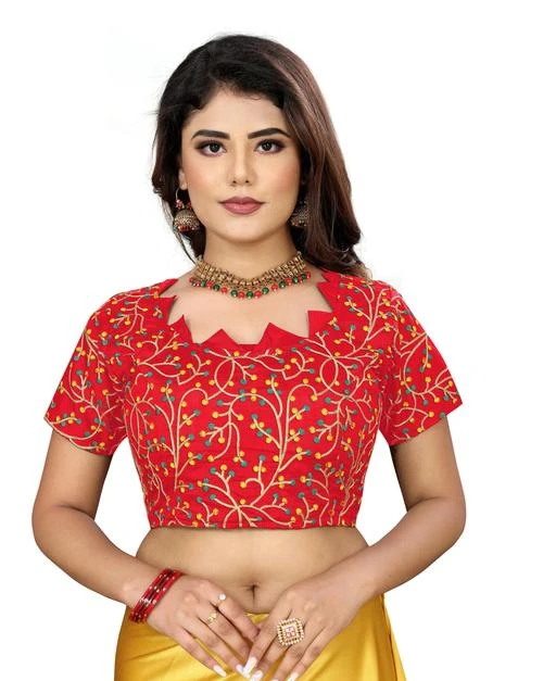 Checkout this latest Blouses
Product Name: *Stylus Women Blouses*
Fabric: Taffeta Silk
Fabric: Taffeta Silk
Sleeve Length: Short Sleeves
Pattern: Embroidered
Premohi Premium Fashions well known as manufacturer of designer blouse, brand is famouse for its wide range of ethnic wear collection for women. Exclusively constructed with absolute perfection this blouse comes with half sleeves and round neckline, this blouse is having contrasting classy plain/solid pattern. This charming blouse will surely fetch you compliments for your rich sense of style. it can fit a wide size range between 32