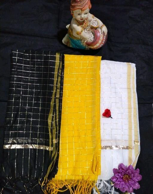 Checkout this latest Dupattas
Product Name: *Ravishing Attractive Women Dupattas*
Fabric: Chanderi Cotton
Pattern: Zari Work
Net Quantity (N): 3
Sizes:Free Size (Length Size: 2.25 m) 
Ravishing Attractive Women Dupattas
Country of Origin: India
Easy Returns Available In Case Of Any Issue


SKU: BK YL WT DUPATTA
Supplier Name: ZEHRA HASSAN

Code: 123-101413095-555

Catalog Name: Voguish Fancy Women Dupattas
CatalogID_29188308
M03-C06-SC1006