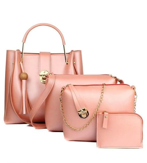 Checkout this latest Handbags Set
Product Name: *TMN Pink Combo of Handbag with sling bag and golden chain bag and Coin  Pouch*
Material: Pu
Compartment Closure: Zip
No. Of Main Compartments: 1
Sling Type: Non Detachable Sling Strap
Print Or Pattern Type: Solid
Multipack: 1
Country of Origin: India
Easy Returns Available In Case Of Any Issue


Catalog Rating: ★3.9 (92)

Catalog Name: TMN Green Combo of Handbag with sling bag and Cosmetic Pouch
CatalogID_1826611
C73-SC1073
Code: 576-10141858-7971