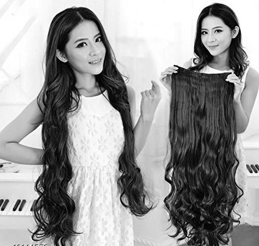 fcity.in Attractive Women Black Hair Extension Princess Fancy