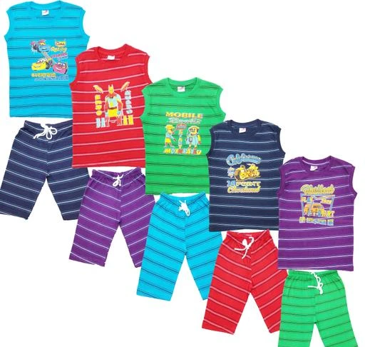 Checkout this latest Clothing Set
Product Name: *APN BOYS SLEEVELESS STRIPED CONTRAST PACK OF 5(SSL1007)*
Top Fabric: Cotton
Bottom Fabric: Cotton
Sleeve Length: Short Sleeves
Top Pattern: Printed
Bottom Pattern: Printed
Sizes:
1-2 Years (Top Chest Size: 10.5 in, Top Length Size: 15.5 in, Bottom Waist Size: 8 in, Bottom Length Size: 15 in) 
2-3 Years (Top Chest Size: 11 in, Top Length Size: 16 in, Bottom Waist Size: 8 in, Bottom Length Size: 16 in) 
3-4 Years (Top Chest Size: 12 in, Top Length Size: 17 in, Bottom Waist Size: 8.5 in, Bottom Length Size: 20 in) 
5-6 Years (Top Chest Size: 13 in, Top Length Size: 18 in, Bottom Waist Size: 9 in, Bottom Length Size: 17 in) 
7-8 Years (Top Chest Size: 14 in, Top Length Size: 20 in, Bottom Waist Size: 9.5 in, Bottom Length Size: 18 in) 
Country of Origin: India
Easy Returns Available In Case Of Any Issue


SKU: APN BOYS SLEEVELESS STRIPED CONTRAST PACK OF 5(SSL1007)
Supplier Name: APN APPARELS

Code: 906-101548453-9921

Catalog Name: Tinkle Classy Boys Top & Bottom Sets
CatalogID_29232510
M10-C32-SC1182