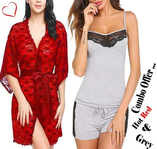 Checkout this latest Nightdress
Product Name: *Women babydoll night dress mini royal stylish look for women Combo Offer Red & Grey Size Only 28 to 34 Inch*
Fabric: Net
Sleeve Length: Three-Quarter Sleeves
Pattern: Self-Design
Net Quantity (N): 2
Add ons: Set
Sizes:
S, M, L
Care Instructions: Hand Wash, do not dry clean or bleach or tumble dry, Dry in shade.Fabric: Comfortable Soft makhan Net and Soft Imported Thinnest smooth Spandex finish sliding. Comfortable fit for most women/girls/ladies. This bodysuit lingerie is made of soft net short mini Comfortable & Breathable - Love, closeness and coziness. The soft and skin-friendly fabric ensures the comfort during the loving moment Size : One Size fits most (Bust : 28 to 34 inch) Style: Alluring see through women super Hot & Sexy Women babydoll. simple yet tasteful, sexy yet graceful. Occasion: Perfect for Bedroom, Special nights, Nightwear, Valentine's day dress, Honeymoon. Perfect gift for ladies, wife and girlfriend on valentine's day, wedding night, honeymoon or every hot night sexy babydolls nighty for women hot night dress sexy night Bridal everyday best in market
Country of Origin: India
Easy Returns Available In Case Of Any Issue


SKU: BD-Com166(1)
Supplier Name: ELEGANT SHOPPE

Code: 185-101667979-9941

Catalog Name: Eva Fashionable Women Nightdresses
CatalogID_29272678
M04-C10-SC1044