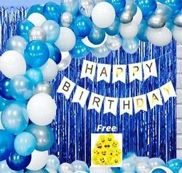 Birthday Party Decorations KIT - Happy Birthday Banner, Gold Crown Balloon  Gold and Black Latex Balloons, Perfect Party Supplies