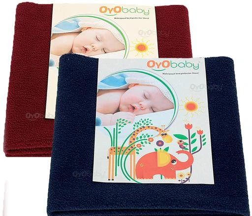 Checkout this latest Baby Mats & Bed Protector
Product Name: *OYO BABY Quick Dry Waterproof Baby Bed Protector Dry Sheet/Reusable mat for New Born BabiesSmall (combo Pack of 2) Dark Blue & Maroon*
Material: Cotton
Type: Mats
Net Quantity (N): 2
OYO BABY is made of 100 percent waterproof organic material and highly absorbent. Freedom to enjoy uninterrupted sleep for longer periods. Dries faster, diaper-free night and rush-free skin, cozy, smooth and silky feeling. Waterproof baby bed protector is breathable this sheet has cozy, soft and smooth top surface for baby to have sound sleep all night with maximum protection. Oyo baby quick dry protector is a skin friendly and heat-free soft and unique multi layer noiseless fabric sheet. It is an alternative to pvc mats, rexine-sheets, rubber-sheets and under-pads. Highly hygienic and breathable waterproof membrane and durable. Holds water up to 8 times of it's weight and dries instantly. Reusable, economical and light weight. Ready to use anywhere you go.
Sizes: 
Free Size (Length Size: 70 in, Width Size: 50 in) 
Country of Origin: India
Easy Returns Available In Case Of Any Issue


SKU: OB-2000-DB+M
Supplier Name: BABY & MOM RETAIL Pvt. Ltd.

Code: 672-101988865-073

Catalog Name: OYO BABY Versatile Baby Mats & Bed Protector
CatalogID_29379629
M08-C24-SC2333