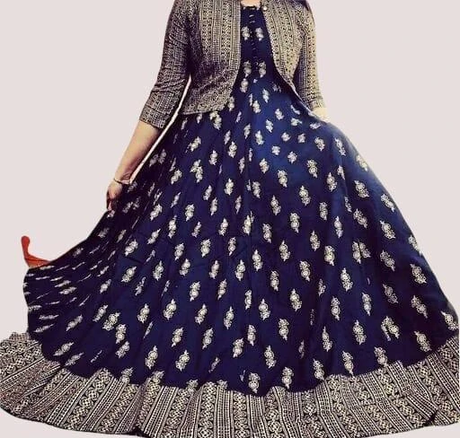 Checkout this latest Gowns
Product Name: *NEELSU & COMPANY PRINTED FIT AND FLARE BLUE Gowns *
Fabric: Rayon
Pattern: Printed
Net Quantity (N): 1
Sizes:
M (Bust Size: 38 in) 
L (Bust Size: 40 in) 
XL (Bust Size: 42 in) 
XXL (Bust Size: 44 in) 
NEELSU & COMPANY PRINTED Rayon fabric Kurta With Stylish jacket , festive and Causal This Beautiful Kurti Jacket set available. Will Helps You Maintain An Elegant Look All year Long. This Fit and Flare Kurti has 3/4th Sleeves with jacket. This dress Is A Stylish Option For A Nice Family Function Or An Event When Teamed With Matching Jewellery And Classic Flats. printed multicolor party & festive kurta. Fabric Style: Digital Print in classic colours. Styling Tip: This Fit and Flare Kurta can be worn to work as a casual wear kurta, daily wear kurta, festive wear kurta, party wear kurta outfit with leggings or accessorized as a festive outfit with flared palazzos or a skirt. Garment Fit: Garment is made with relaxed fit. Fabric Type: Garment is made of Rayon, which is 100% natural fabric that is suitable for all weather.
Country of Origin: India
Easy Returns Available In Case Of Any Issue


SKU: neelsu03
Supplier Name: NEELSU & COMPANY

Code: 034-102320887-999

Catalog Name: Alisha Attractive  Gowns
CatalogID_29486311
M04-C07-SC1289