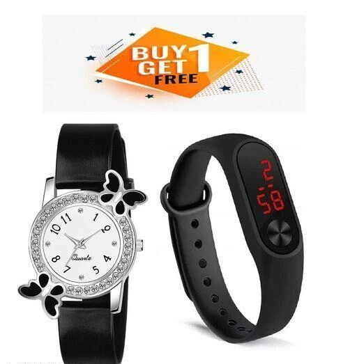 Checkout this latest Watches
Product Name: *WOMEN'S COMBO LATEST WATCH - BF BLACK + M2 BLACK*
Display Type: Analogue
Size: Free Size (Dial Diameter Size: 30 mm) 
Net Quantity (N): 1
Name : WOMEN'S COMBO LATEST WATCH - BF BLACK + M2 BLACK  Strap Material : Rubber  Clasp Type : Buckle  Dial Color : White  Dial Design : Solid  Dial Shape : Round  Dual Time : No  Gps : No  Light : No  Power Source : Battery Powered  Sizes :  Free Size (Dial Diameter Size : 32 mm)  Country of Origin : India
Country of Origin: India
Easy Returns Available In Case Of Any Issue


SKU: BLACK BF + M2
Supplier Name: Epicstone

Code: 891-102696556-994

Catalog Name: Gorgeous Women Watches
CatalogID_29610953
M05-C13-SC1087