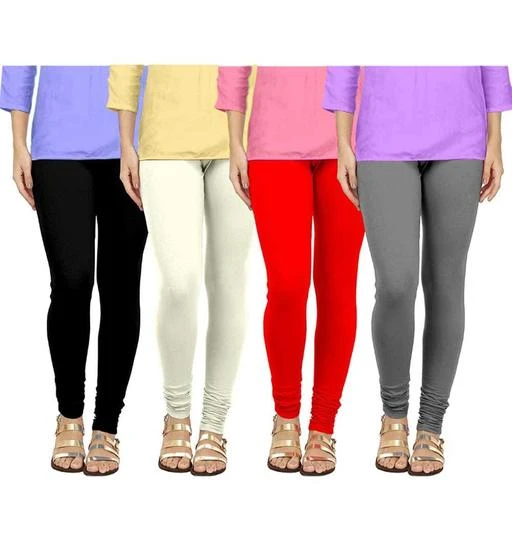 Buy Leggings Tights Asa Cotton Leggings Set For Women S Girls In Cotton Lycra Churidar 4 Way Stretchable Leggings Combo Pack Of 4 Free Size For Rs678 Cod And Easy Return Available