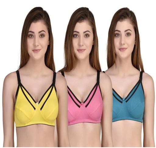  Maabeau Maternity Bra Nonwired Nonpadded Bra Combo Pack Of 3