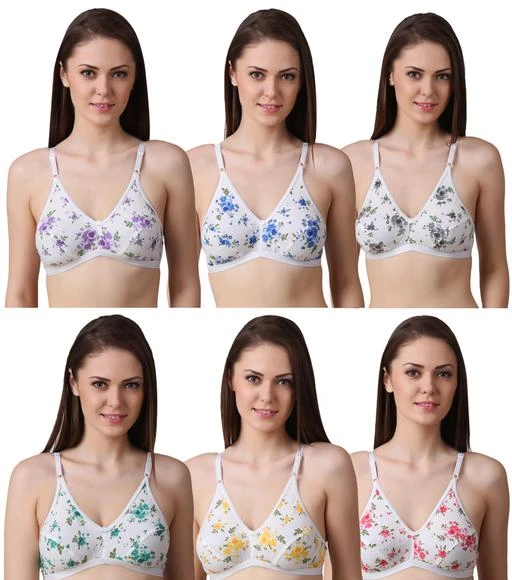 Product Name: *Fancy Cotton Bra (Pack Of 6)