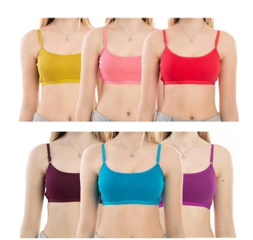  Teen Girl Sports Seameless Non Padded Non Wired Daily Use Bra /  Comfy