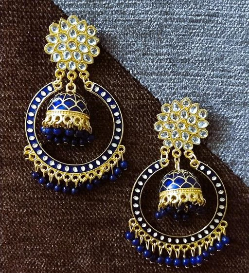 Checkout this latest Earrings & Studs
Product Name: *Floral Design Meenakari Kundan Stone jhumki Earrings to wear on Everyday and Occasionally For Women And Girls - Traditional & Fashionable Trendy Jhumki Earrings Bold Fancy Party Wear, & Festive Season Fashion Earrings& Perfect Gift Designer Jhumki Earring - Navy Blue,  Alloy Jhumki Earring*
Base Metal: Alloy
Plating: Gold Plated
Stone Type: Kundan
Sizing: Non-Adjustable
Type: Jhumkhas
Country of Origin: India
Easy Returns Available In Case Of Any Issue


SKU: SB_NB_CHB_678
Supplier Name: S&B Creations

Code: 492-103938325-9911

Catalog Name: Trendy Earrings & Studs
CatalogID_29983889
M05-C11-SC1091