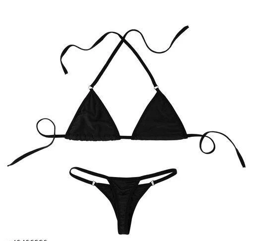 Women's Bikini Non-Padded Bra & Panty Regular Lingerie Set Bra