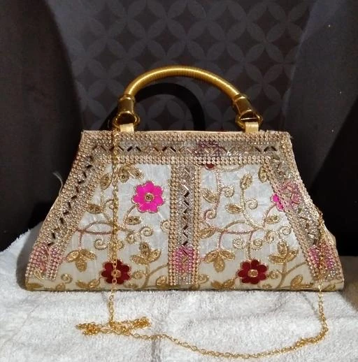 Vintage Clutch Bag Beaded Evening Handbag Bridal Party Wedding Purse Photo 2