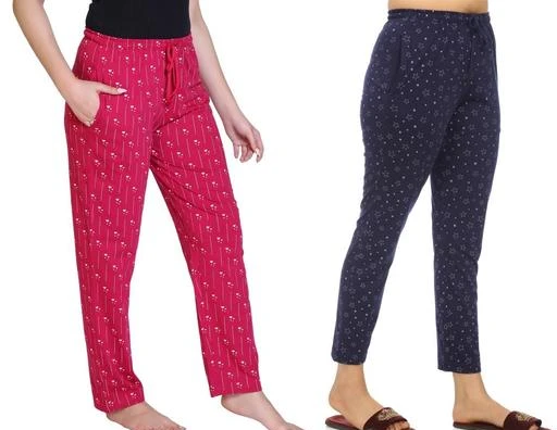 Buy womens Printed cotton pajama lower for women ladies lounge