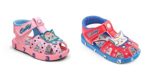 fcity.in Design Glitter Pinkred Kids Chu Chu Sound Sandals Shoes