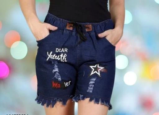 Checkout this latest Shorts
Product Name: *Fashionable Trendy Women Shorts*
Fabric: Denim
Pattern: Printed
Sizes: 
28 (Waist Size: 28 in, Length Size: 19 in) 
30 (Waist Size: 30 in, Length Size: 19 in) 
32 (Waist Size: 32 in, Length Size: 19 in) 
Free Size (Waist Size: 30 in, Length Size: 19 in) 
Country of Origin: India
Easy Returns Available In Case Of Any Issue


SKU: STAR DARKK SHORT 111./
Supplier Name: A.D.I Collection

Code: 111-104789694-931

Catalog Name: Fashionable Trendy Women Shorts
CatalogID_30255676
M04-C08-SC1038