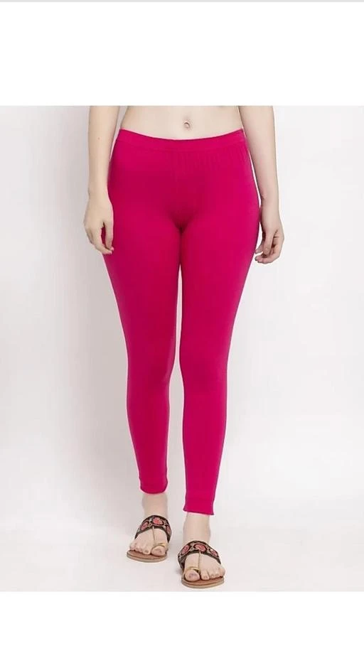 Ankle Length Cotton Lycra Leggings for Women and Girls colour