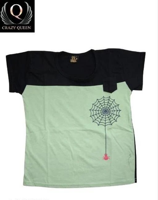 Checkout this latest Tshirts
Product Name: *Crazy Queen Women SPIDER Printed Cotton T-shirt | Stylish Crop Top for Women| Printed Half Sleeves Crop Top for Women | Stylish Crop Top | Crop Top Outfit | Western Crop Tops for Women| Slim Fit T-Shirt/Tee*
Fabric: Cotton
Sleeve Length: Short Sleeves
Pattern: Colorblocked
Sizes:
L
Country of Origin: India
Easy Returns Available In Case Of Any Issue


SKU: 116
Supplier Name: Crazy Queen

Code: 162-105048956-996

Catalog Name: Comfy Latest Women Tshirts 
CatalogID_30336596
M04-C07-SC1021