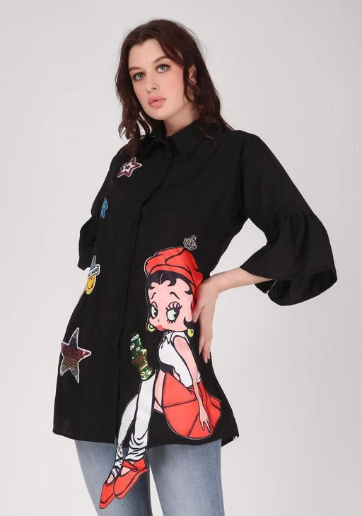 Checkout this latest Shirts
Product Name: *Kashian Pretty Sensational Women Black Patch Shirts*
Fabric: Crepe
Sleeve Length: Three-Quarter Sleeves
Pattern: Printed
Net Quantity (N): 1
Sizes:
S (Bust Size: 34 in, Length Size: 26 in, Waist Size: 28 in) 
M (Bust Size: 36 in, Length Size: 26 in, Waist Size: 30 in) 
L (Bust Size: 38 in, Length Size: 26 in, Waist Size: 32 in) 
XL (Bust Size: 40 in, Length Size: 26 in, Waist Size: 34 in) 
Kashian Pretty Sensational Women Black Patch Shirts
Country of Origin: India
Easy Returns Available In Case Of Any Issue


SKU: PATCH_SHIRT_BLACK
Supplier Name: FASHION64

Code: 043-105361876-995

Catalog Name: Stylish Fabulous Women Shirts
CatalogID_30429175
M04-C07-SC1022