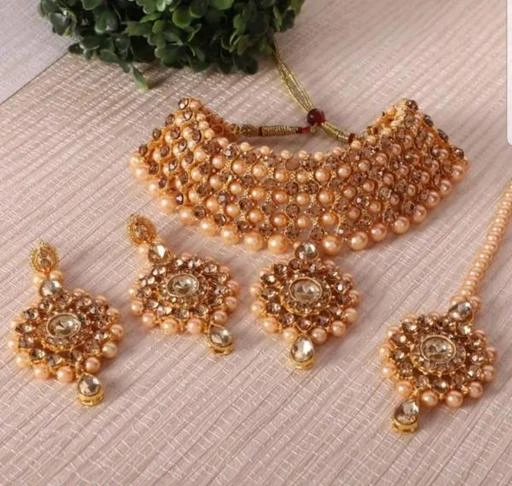 Checkout this latest Jewellery Set
Product Name: *Elite Glittering Jewellery Sets*
Base Metal: Alloy
Plating: Gold Plated
Stone Type: Cubic Zirconia/American Diamond
Sizing: Adjustable
Type: Necklace Earrings Maangtika
Country of Origin: India
Easy Returns Available In Case Of Any Issue


SKU: 16NOCHOKERLCT
Supplier Name: LUCENTARTS JEWELLERY

Code: 842-105399533-9991

Catalog Name: Elite Glittering Jewellery Sets
CatalogID_30442210
M05-C11-SC1093