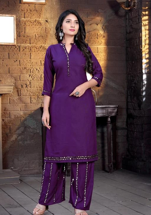 Checkout this latest Kurta Sets
Product Name: *Aagam Petite Women Kurta Sets*
Kurta Fabric: Rayon
Bottomwear Fabric: Rayon
Fabric: Rayon
Sleeve Length: Three-Quarter Sleeves
Set Type: Kurta With Bottomwear
Bottom Type: Palazzos
Pattern: Solid
Sizes:
M, L, XL, XXL
Country of Origin: India
Easy Returns Available In Case Of Any Issue


SKU: MJ--MOHINI--PURPLE
Supplier Name: MJ SAREE

Code: 625-105434745-9911

Catalog Name: Aagam Pretty Women Kurta Sets
CatalogID_30453706
M03-C04-SC1003