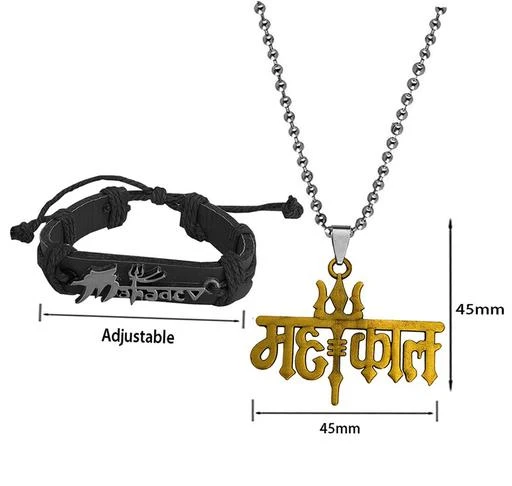 M Men Style Lord Shiv Shankar Putra ganesh Gold Brass Pendant