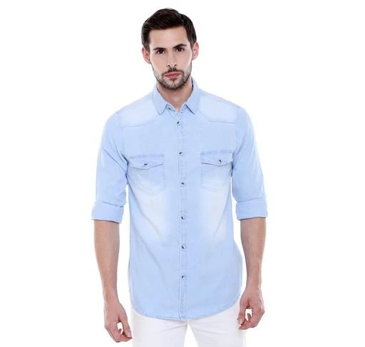 sky blue shirt denim