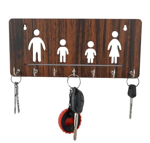 Checkout this latest Key Holders
Product Name: * Kinoki Home Decor Attractive Wooden Key Holder with 7 Hooks for Home Decor,Wall Decor or Living Room*
Material: Wooden
Color: Brown
Product Length: 13 cm
Product Height: 1.5 cm
Product Breadth: 25 cm
Net Quantity (N): 1
It is real trouble when you lose your keys. You have to make little space in your house where you can put your keys. So be creative and make that space interesting and stylish key holder that will awake your imagination. We present you 7 Hooks
Country of Origin: India
Easy Returns Available In Case Of Any Issue


SKU: Model-25( Family key holder)
Supplier Name: Mystery-Box

Code: 021-106669345-891

Catalog Name: Attractive Key Holders
CatalogID_30832464
M08-C25-SC2483