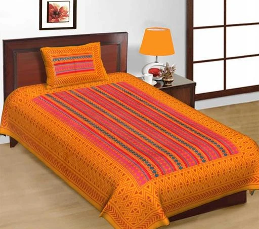Checkout this latest Bedsheets
Product Name: *100% Cotton  Printed Single Bedsheet with 1 Pillow Cover*
Fabric: Cotton
Type: Flat Sheets
Print or Pattern Type: Ethnic Motifs
No. Of Pillow Covers: 1
Thread Count: 400
Size: Single
Multipack: 1
Easy Returns Available In Case Of Any Issue


SKU: AFBS04
Supplier Name: ANJALI FAB TEX

Code: 133-10765374-585

Catalog Name: Trendy Stylish Bedsheets
CatalogID_1981007
M08-C24-SC1101
