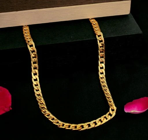 Fashion Frill Trendy Men Gold Plated Metal Chain