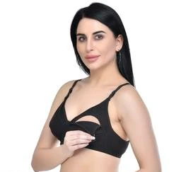 Femzy Cotton Full Cup Non-Padded Feeding Bra Combo - Pack of 3