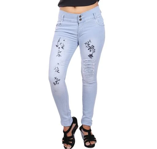  Slim Girl Designer Denim Jeans / Cute Fancy Jeans Jeggings