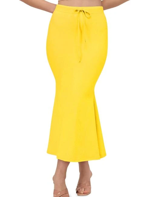 Lycra Yellow Elastic Saree Shapewear and Drawstring