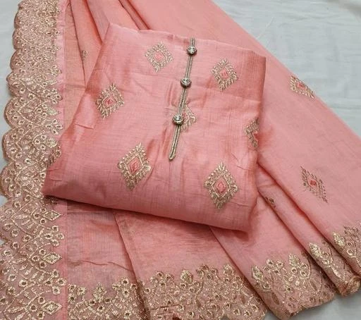 Checkout this latest Suits
Product Name: *Jivika Alluring Salwar Suits & Dress Materials*
Top Fabric: Cotton Silk + Top Length: 2.5 Meters
Bottom Fabric: Cotton Silk + Bottom Length: 2.5 Meters
Dupatta Fabric: Cotton Silk + Dupatta Length: 2.4 Meters
Lining Fabric: No Lining
Type: Un Stitched
Pattern: Embroidered
Multipack: Single
Country of Origin: India
Easy Returns Available In Case Of Any Issue


SKU: hpKQ
Supplier Name: TEXTILES_B.S

Code: 056-10977894-2502

Catalog Name: Aishani Fabulous Salwar Suits & Dress Materials
CatalogID_2033629
M03-C05-SC1002