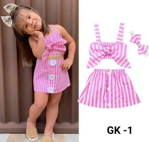 Checkout this latest Clothing Set
Product Name: *Newborn Baby Girl Cute Pink Clothes | Kids Clothing | Kid Girl Frocks | Kid Girl Dress | Baby Girl Cloth | Fancy Baby Girl*
Top Fabric: Rayon
Bottom Fabric: Rayon
Sleeve Length: Shoulder Straps
Top Pattern: Striped
Bottom Pattern: Applique
Net Quantity (N): Single
Add-Ons: Bow Tie
Sizes:
12-18 Months, 18-24 Months, 1-2 Years, 2-3 Years, 3-4 Years, 4-5 Years
Baby Girls Clothing Set Top And Bottom.
Includes :
-Pink Frock Type Top With White lines
-Cute Pink Bov Tie
-Short Fancy Pink Skirt
-Fabri Used : 100 % Cotton
-Made In India Best Quality
Clothing Set | Kids Clothing | Girls Clothing | Top And Bottom For Girls
Country of Origin: India
Easy Returns Available In Case Of Any Issue


SKU: FMAF_GK_01
Supplier Name: Fashion Mafia

Code: 562-110970845-054

Catalog Name: Tinkle Trendy Girls Clothing Set
CatalogID_32169771
M10-C32-SC1147
