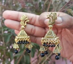 Earring Bali VFJ Traditional V Shape 1 One Gram Gold Plated alloy Dro  Earring, Bali Earring for Women and Girls