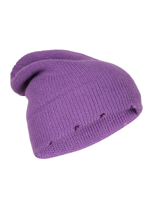 Adult Basic Beanie Cap Hat Mauve One Size Solid Color Tight Knit Toboggan  NWT