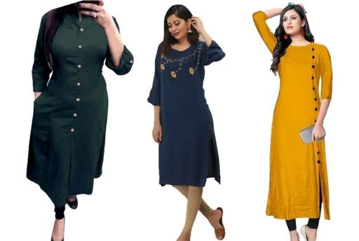 Checkout this latest Kurtis
Product Name: *Women Rayon High- Slit Solid Mustard Kurti*
Fabric: Rayon
Sleeve Length: Three-Quarter Sleeves
Pattern: Solid
Combo of: Combo of 3
Sizes:
M (Bust Size: 38 in, Size Length: 45 in) 
L, XL, XXL
Country of Origin: India
Easy Returns Available In Case Of Any Issue


SKU: vi_blue_bell_mustard_10but_b.grn_sherwani
Supplier Name: Mahima Ethnic Center

Code: 286-11148792-9912

Catalog Name: Women Rayon High- Slit Solid Mustard Kurti
CatalogID_2076083
M03-C03-SC1001