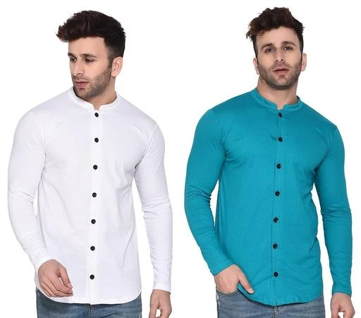 Checkout this latest Shirts
Product Name: *Blisstone Mandarin Collar Long Sleeves Shirt Multicolor*
Fabric: Cotton Blend
Sleeve Length: Long Sleeves
Pattern: Solid
Multipack: 2
Sizes:
S (Chest Size: 38 in, Length Size: 26 in) 
M (Chest Size: 40 in, Length Size: 27 in) 
L (Chest Size: 42 in, Length Size: 28 in) 
XL (Chest Size: 44 in, Length Size: 29 in) 
Country of Origin: India
Easy Returns Available In Case Of Any Issue


Catalog Rating: ★3.8 (121)

Catalog Name: Classic Ravishing Men Shirts
CatalogID_2078448
C70-SC1206
Code: 065-11158029-4941