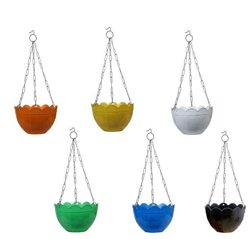 Checkout this latest Hanging Planters
Product Name: *TechHark Plastic Hanging Planter, Assorted Colour, Standard Size, Pack Of 06*
Material: Plastic
Shape: Circular
Type: Hanging
Product Breadth: 19.5 Cm
Product Height: 13.5 Cm
Product Length: 19.5 Cm
Net Quantity (N): Pack Of 6
Package Contents: Hanging Planters With Meta Chain (Set of 6) (Multi color- Assorted) High Quality Plastic Material Planter They have holes below, so that you can directly put soil and plants. Best For Garden Gift,Perfect For Small Plants. These comes with non-detachable Sturdy handle hook on the side of each planter to allow the person to hang them on railings and walls. These Planters are available in Vibrant Colors hence when Planted with Colorful Real Plants, they enhance the Grace of Your Balcony, Deck Area and Sitting Area.
Country of Origin: India
Easy Returns Available In Case Of Any Issue


SKU: Chain Pot-06
Supplier Name: TECHHARK@

Code: 942-111617281-993

Catalog Name: Graceful Hanging Planters
CatalogID_32385548
M08-C26-SC2450