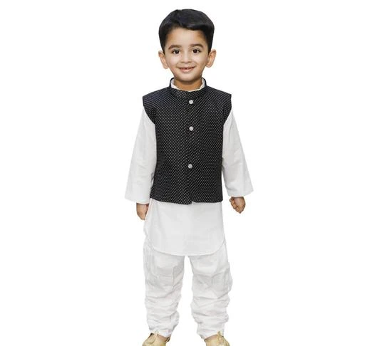 Checkout this latest Kurta Sets
Product Name: *ITSMYCOSTUME Baby Boys Waistcoat Kurta Pajama Cotton Set for Boys Kids*
Top Fabric: Cotton
Bottom Fabric: Cotton
Bottom Type: churidar
ItsMycostume By Fairy Tales Creation was born to fulfill the dreams of young kids in playing as any character that they fantasize.We are proud to announce our latest Kids ethnic wear collection which includes Kurta Pajama set for Kids Boys ,Kurta & waistcoat set for baby boys which is perfect for weddings & sherwani kurta pajama set for children .These traditional clothes give your child a very elegant look which can be ideal for many different occasions
Sizes: 
6-12 Months (Chest Size: 20 in, Top Length Size: 16 in, Bottom Length Size: 18 in) 
Country of Origin: India
Easy Returns Available In Case Of Any Issue


SKU: YeR27bIf
Supplier Name: ITSMYCOSTUME

Code: 113-111866635-945

Catalog Name: Princess Classy Kids Boys Kurta Sets
CatalogID_32466247
M10-C32-SC1170