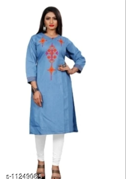 Fcity In Latest Denim Kurti Aagam Voguish Kurtis