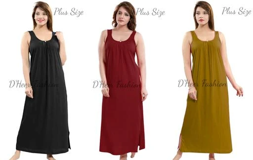  Dheer Fashion Plus Size Long Camisole Slip Nighty Innerwear Gown  Slip