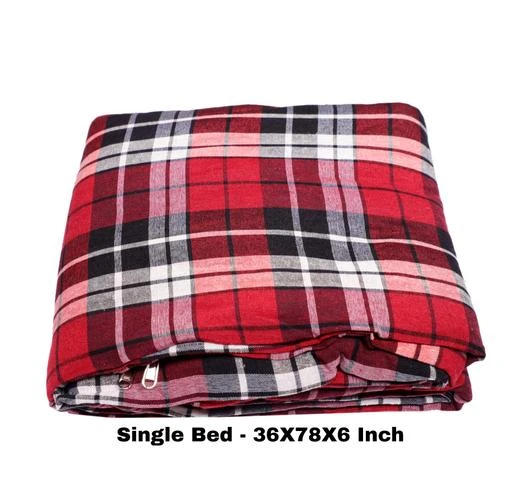 Checkout this latest Mattresses Protectors
Product Name: *Cotton Mattress Cover Single Bed with Zip/Chain 78X36x6 Inch*
Material: Cotton
Pattern: Checkered
Water Resistance Level: Not Water Resistant
Closure Type: Zipper
Size: Small Single
Net Quantity (N): 1
Protects your mattresses from dust, Dirt, Bed Buds, Stain, Spills and improve their life. The Size of the Mattress Cover is 78x36x6 Inches. This mattress cover is made of cotton fabric. This mattress cover is made of cotton fabric and cotton surface makes your mattress more comfortable. It covers all the sides of mattress. Zip across length makes it Easy to remove and cover. Superior quality chain with pair of metal locks, inside stitches interlocking makes it lifelong.
Country of Origin: India
Easy Returns Available In Case Of Any Issue


SKU: S78B36C6RD
Supplier Name: UNIQUE STYLE

Code: 054-113223728-9911

Catalog Name: Attractive Mattresses Protectors
CatalogID_32914269
M08-C24-SC2529