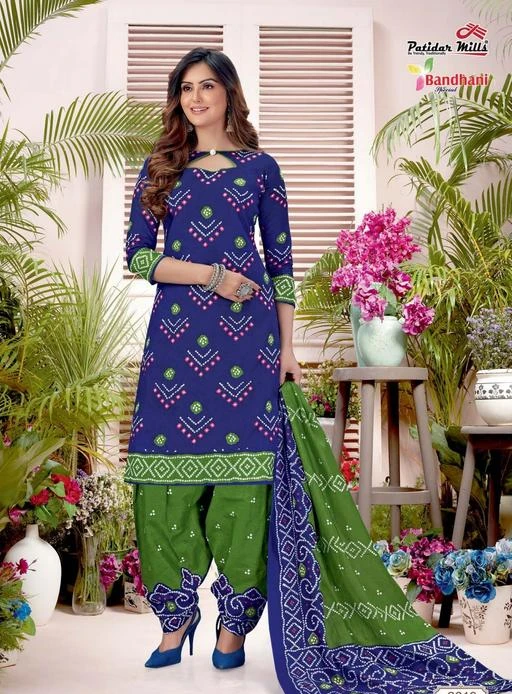 bandhani cotton dress design