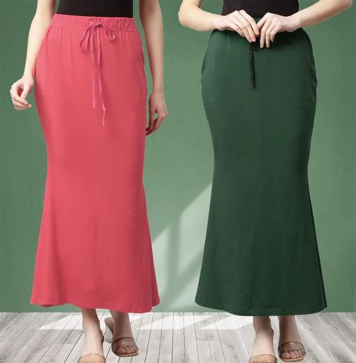PACK OF 3 Saree Shapewear Women's Stretchable Skirt Petticoat