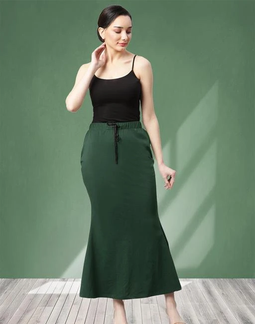 Saree Shapewear Saree Petticoat Combo Green Saree Skirt Saree Silhouette  Smooth Stretchable Shape Wear Body Shaper