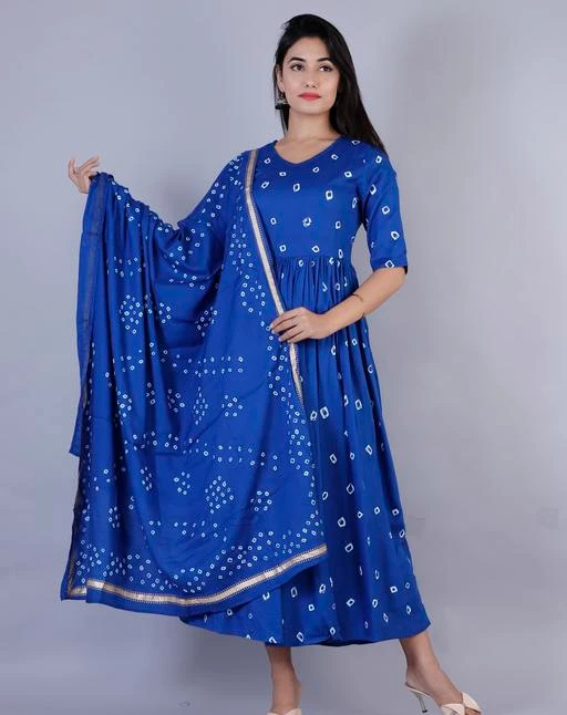 Checkout this latest Kurtis
Product Name: *Women's Printed Rayon Long Anarkali Kurti*
Fabric: Rayon
Sleeve Length: Three-Quarter Sleeves
Pattern: Printed
Combo of: Single
Sizes:
L (Bust Size: 40 in, Size Length: 46 in) 
Country of Origin: India
Easy Returns Available In Case Of Any Issue


Catalog Rating: ★3.9 (69)

Catalog Name: Jivika Alluring Kurtis
CatalogID_2137446
C74-SC1001
Code: 815-11396997-4641